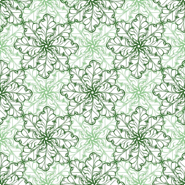 Nahtloses Muster Mit Stilisierten Eichenblättern Für Packpapier Tapeten Textilien Webseitenhintergrund — Stockvektor