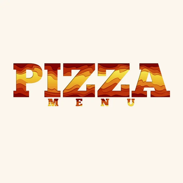 Пицца Шаблон Создания Обложки Пакета Меню — стоковый вектор