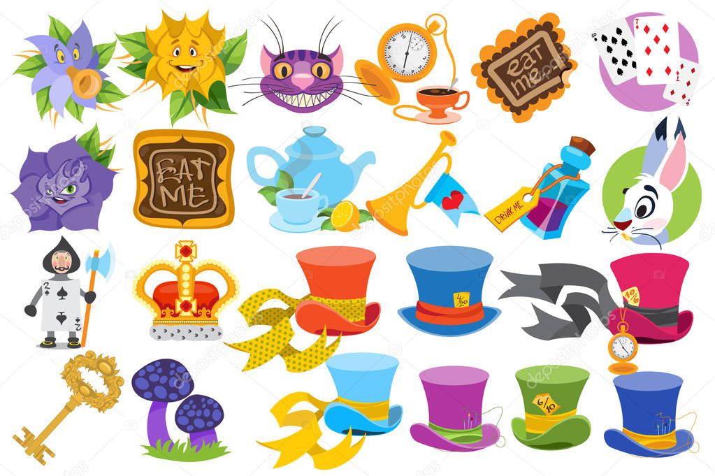 Alice in Wonderland characters and elements