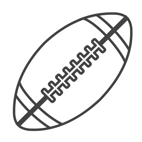 Illustartion Monochromatický Amerického Fotbalu Ball Izolovaných Bílém Pozadí — Stockový vektor