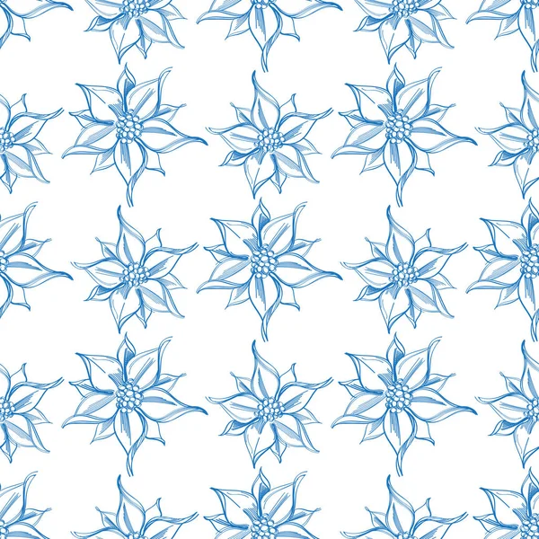 Handgezeichnete Florale Nahtlose Muster — Stockvektor