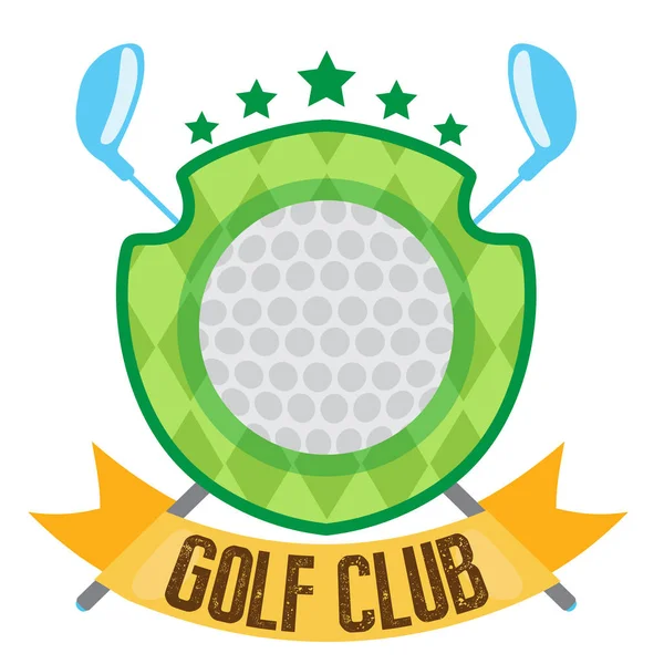 Golf Emblem Vector Illustration Isolated White Background — Stock Vector