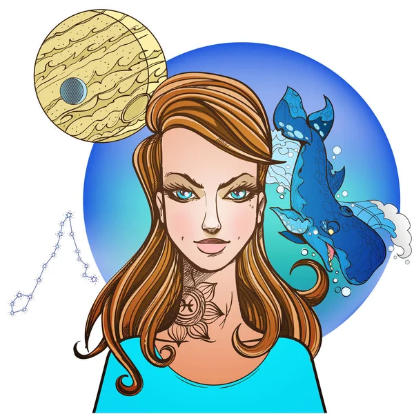 Illustration Vectorielle Icône Des Signes Zodiaque — Image vectorielle