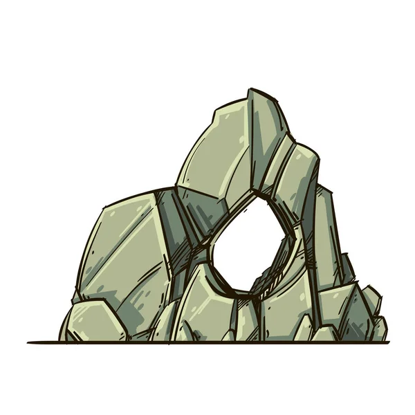 Великі Сірі Камені Мультяшному Стилі — стоковий вектор