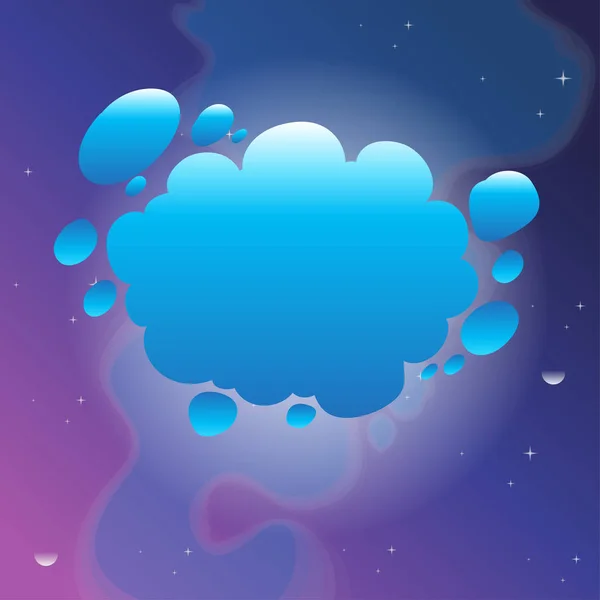 Синий Речевой Пузырь Космическом Фоне — стоковый вектор