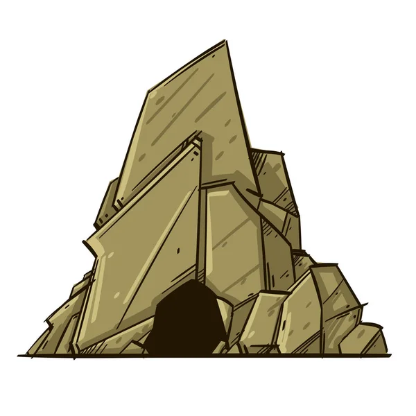 Batu Besar Dengan Gaya Kartun Elemen Lansekap Untuk Desain Permainan - Stok Vektor