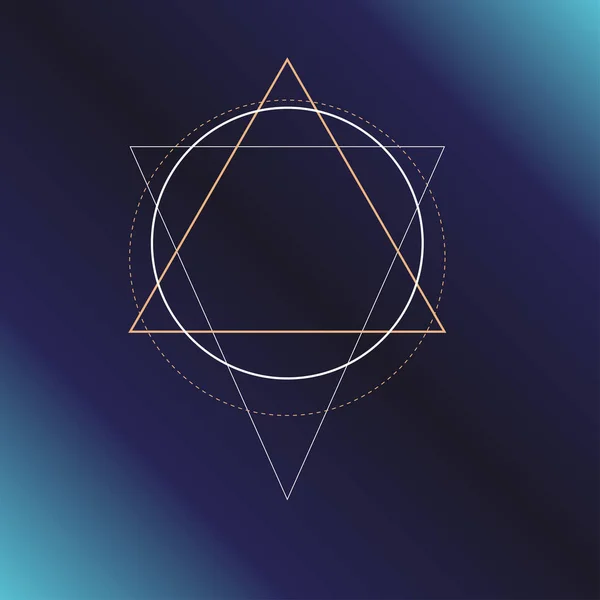 Sacred Geometry Symbol Alchemy Religion Philosophy Astrology Spirituality Themes Vector — Stock Vector