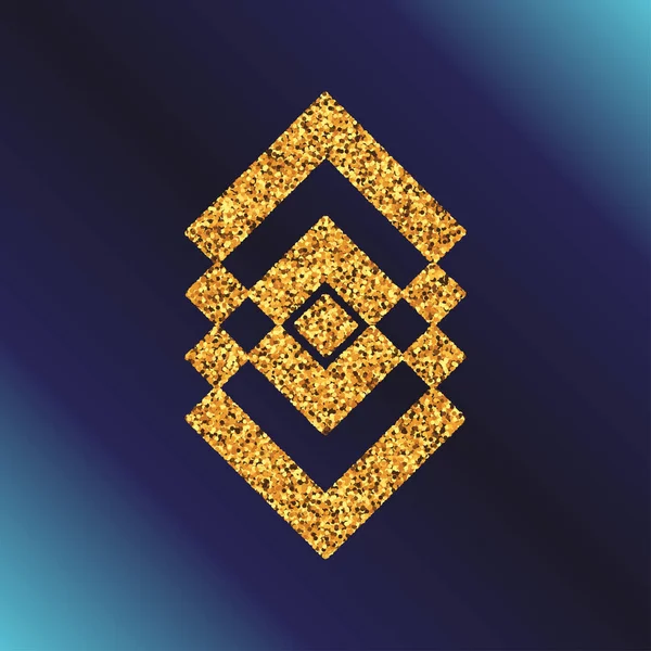 Símbolo Geometria Sagrada Com Efeito Brilho Dourado Alquimia Religião Filosofia — Vetor de Stock