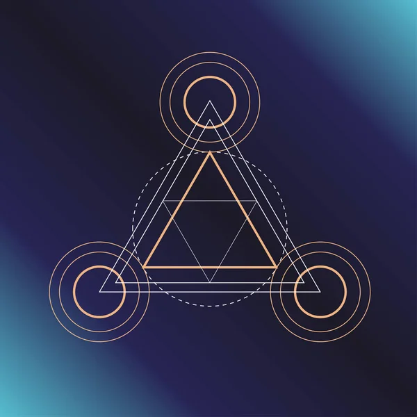 Sacred Geometry Symbol Alchemy Religion Philosophy Astrology Spirituality Themes Vector — Stock Vector
