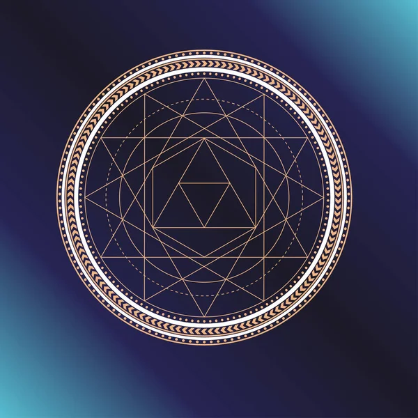 Sakral Geometri Symbol Alkemi Religion Filosofi Astrologi Och Andlighet Teman — Stock vektor