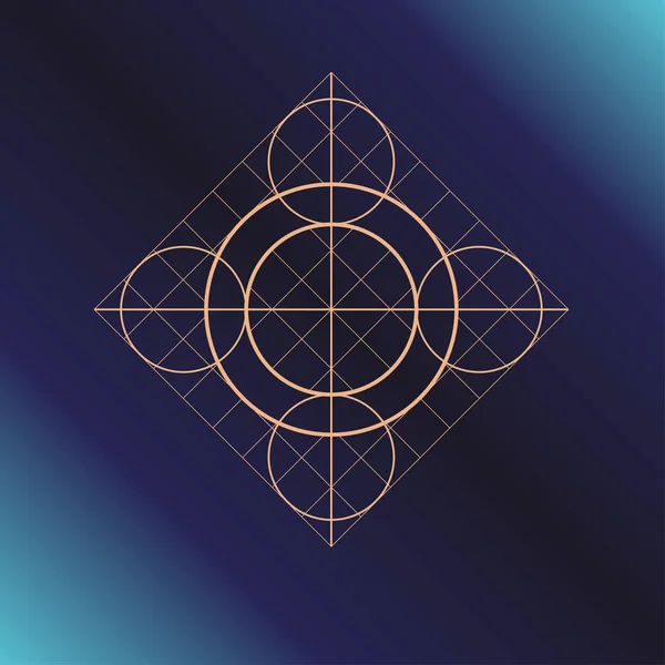 Symbole Géométrie Sacrée Alchimie Religion Philosophie Astrologie Spiritualité Illustration Vectorielle — Image vectorielle