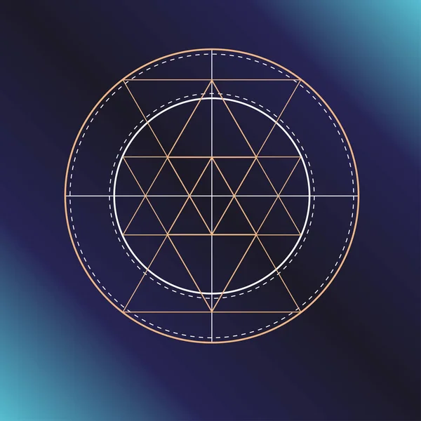 Sakral Geometri Symbol Alkemi Religion Filosofi Astrologi Och Andlighet Teman — Stock vektor