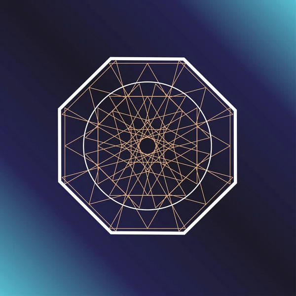 Kutsal Geometri Sembolü Simya Din Felsefe Astroloji Maneviyat Temalar Vektör — Stok Vektör