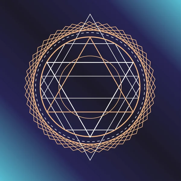 Heilige Geometrie Symbool Alchemie Religie Filosofie Astrologie Spiritualiteit Thema Vectorillustratie — Stockvector