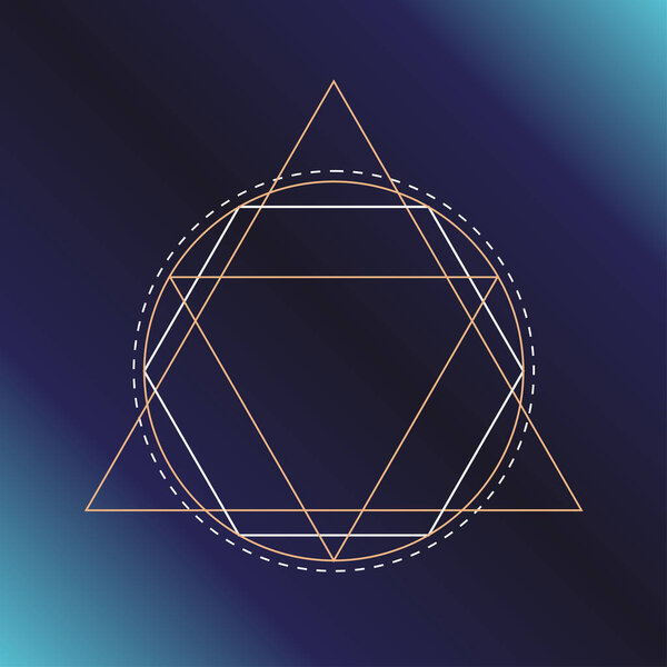 Símbolo Geometría Sagrada Alquimia Religión Filosofía Astrología Espiritualidad Ilustración Vectorial — Vector de stock