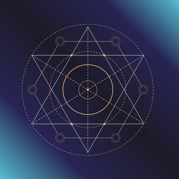 Símbolo Geometría Sagrada Alquimia Religión Filosofía Astrología Espiritualidad Ilustración Vectorial — Vector de stock