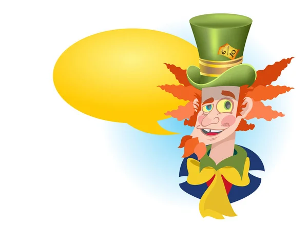 Mad Hatter karaktert a gyűjtemény Alice karakterek Csodaországban. — Stock Vector