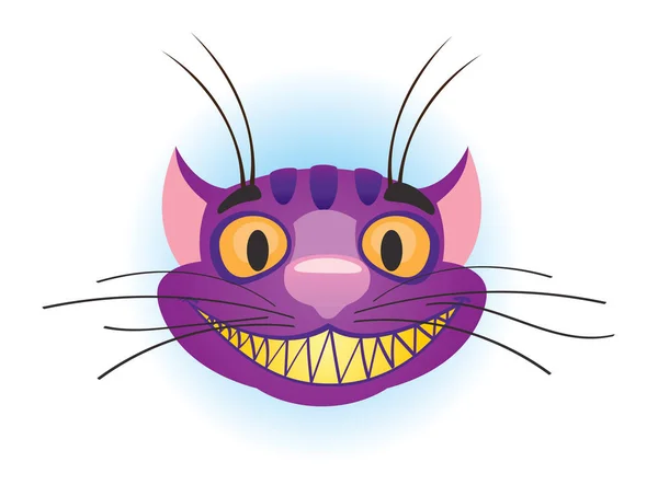 Personaje de Cheshire Cat de la colección de personajes de Alice en Wonderland . — Vector de stock