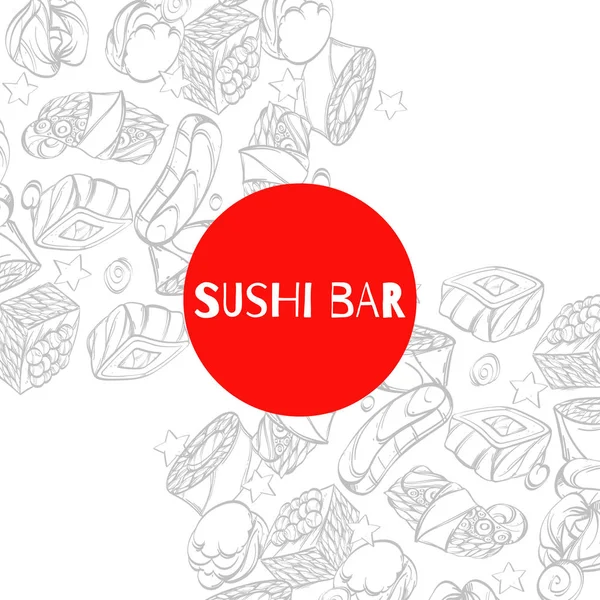 Vector de comida japonesa Ilustraciones conjunto . — Vector de stock