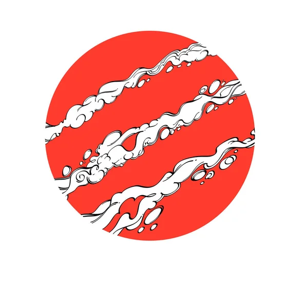 Κύματα στο ιαπωνικό στυλ. — Διανυσματικό Αρχείο
