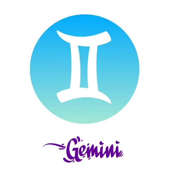 Constelación Géminis. Representación esquemática de los signos del zodíaco . — Vector de stock
