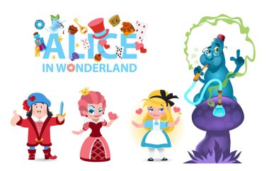 Harikalar Diyarında Alice karakterleri koleksiyonundan sihirli karakterler le ayarlayın.