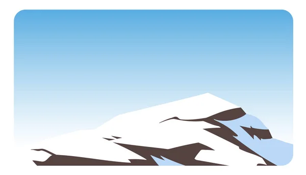 Paesaggio con con montagna di neve . — Vettoriale Stock