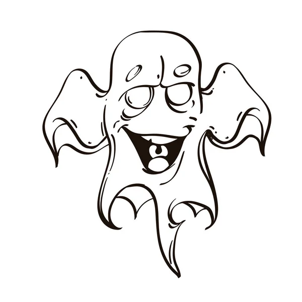 Fantasma de Halloween. Estilo de dibujos animados. Vector . — Vector de stock