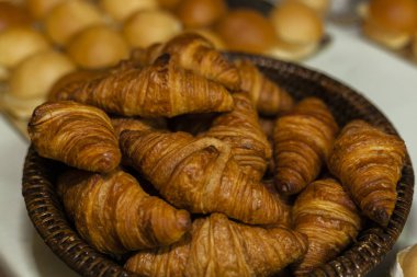 Taze ekmek kruvasan Bakery.Stack.