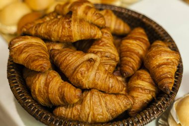 Taze ekmek kruvasan Bakery.Stack.