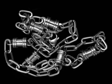 Takı - zincir - erkekler için bir renk arka plan çelik