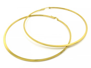 Takı küpe. Paslanmaz çelik. Bir arka plan rengi