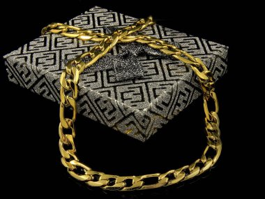 Mücevher altın zincir. Paslanmaz çelik. 