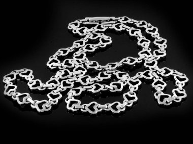 Mücevher zinciri. Boyun dekorasyon. Paslanmaz çelik.