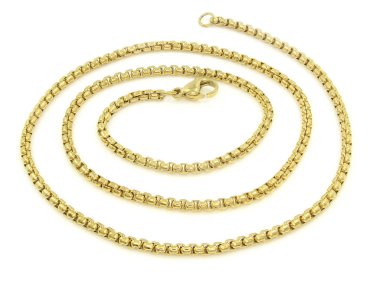 Mücevher altın zincir. Paslanmaz çelik. 