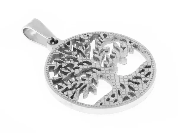 Collier joyau. Pendentif arbre de vie. Acier inoxydable . — Photo