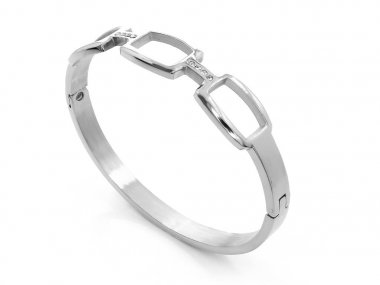 Mücevher gümüş bilezik. Paslanmaz çelik