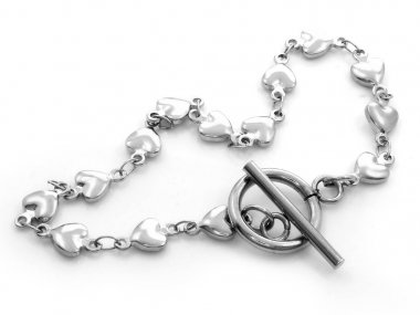 Mücevher gümüş bilezik. Paslanmaz çelik