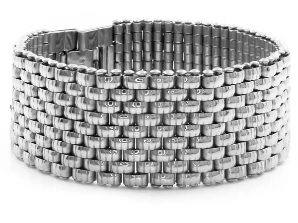 Прикраси срібний браслет. нержавіючої сталі — стокове фото