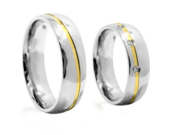 Jewel wedding ring. Stainless steel. — Stock Photo, Image