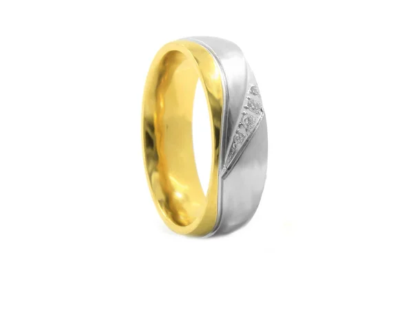 Jewel wedding ring. Stainless steel. — Stock Photo, Image