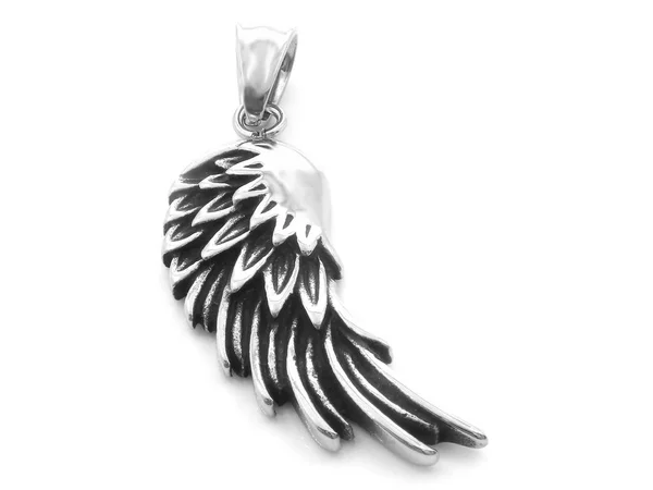 Jewel Pendant. Angel Wing. Aço inoxidável. Uma cor — Fotografia de Stock