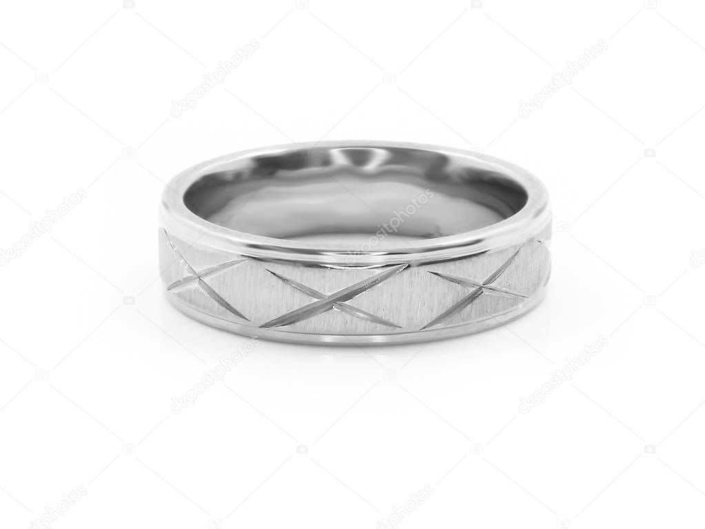 Jewel wedding ring. Stainless steel.