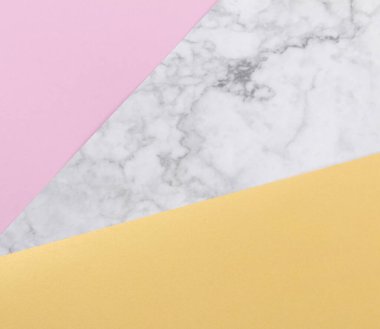 Altın, pastel pembe renkler ve mermer desen arka plan
