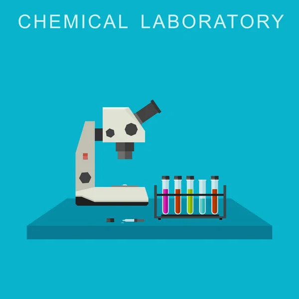 Ilustração química do laboratório — Vetor de Stock