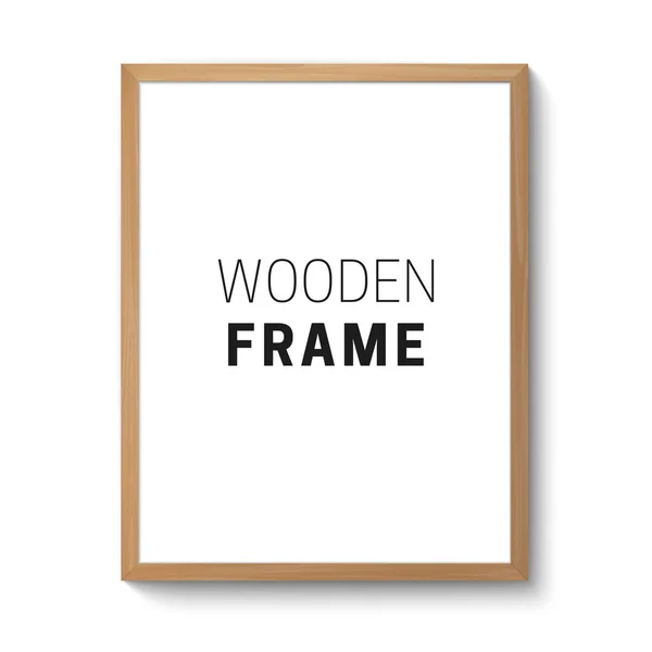 Wooden photo frame — Stock Vector