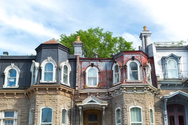 Edifícios Antigos Centro Cidade Quebec Canadá — Fotografia de Stock