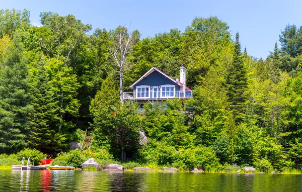 Appartement Vacances Chalet Bois Dans Forêt Québec Canada — Photo