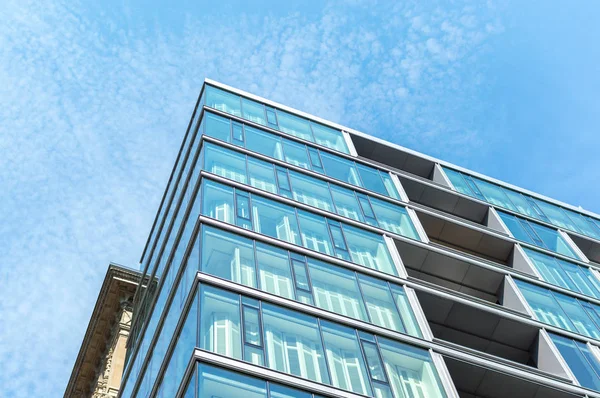Immeubles Condos Modernes Avec Grandes Fenêtres Dans Centre Ville Montréal — Photo