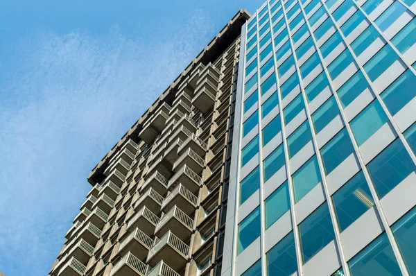 Modernt Lägenhetshotell Byggnader Med Stora Fönster Montreal Downtown Kanada — Stockfoto